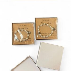 Flower Girl Pearl Bracelets